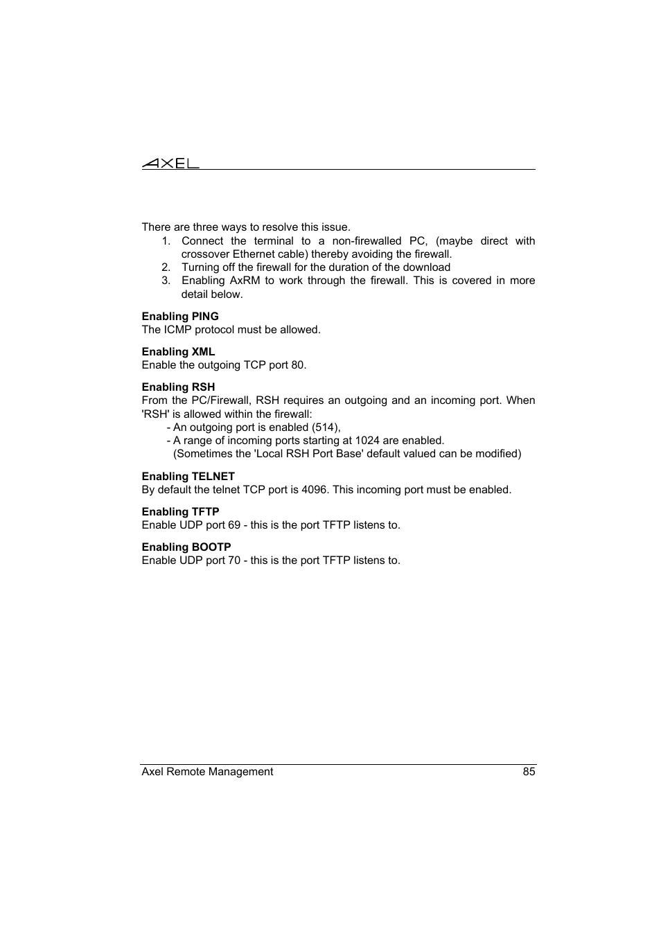 Axel Remote Management V2 User Manual | Page 91 / 95