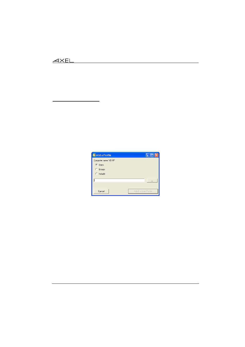 2 - creating a profile, A) profile id | Axel Menu User Manual | Page 19 / 33