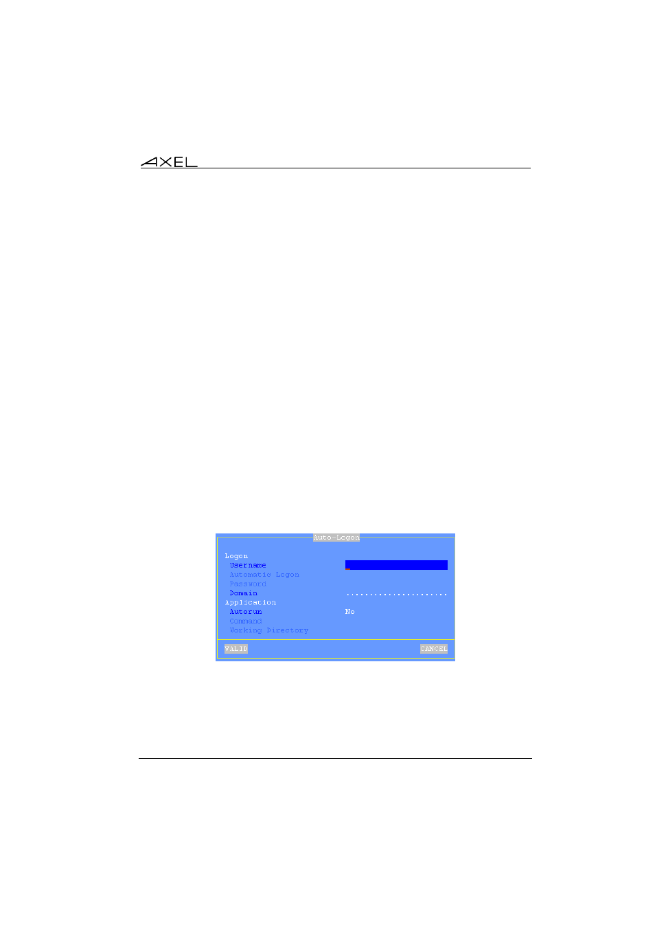 1 - launching by the terminal, Launching, Terminal | Axel Menu User Manual | Page 25 / 33