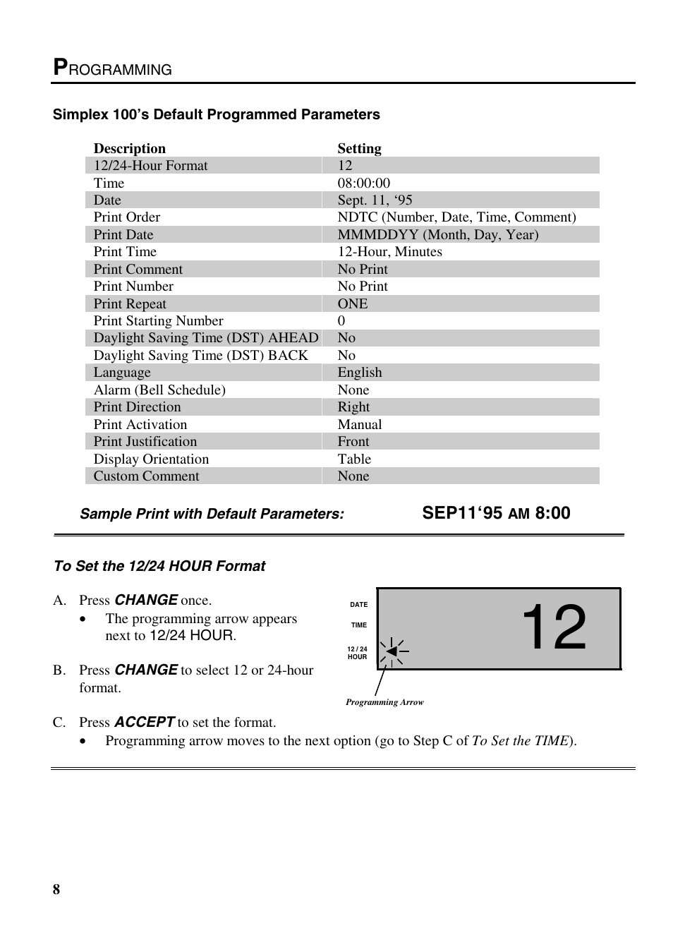 B.C. Time Recorders Simplex Bravo/Combo/100 User Manual | Page 13 / 94