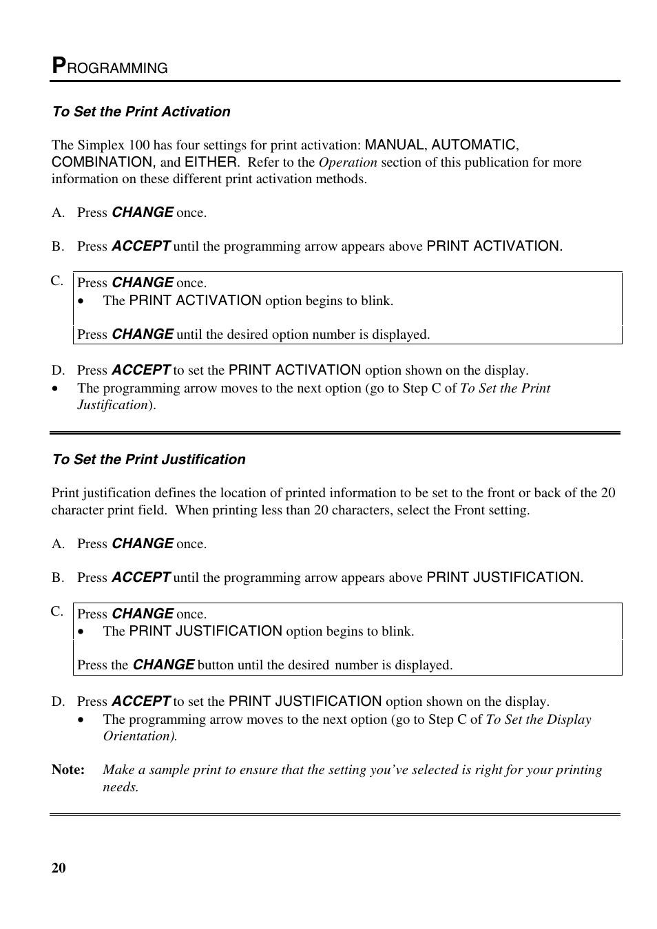 B.C. Time Recorders Simplex Bravo/Combo/100 User Manual | Page 25 / 94