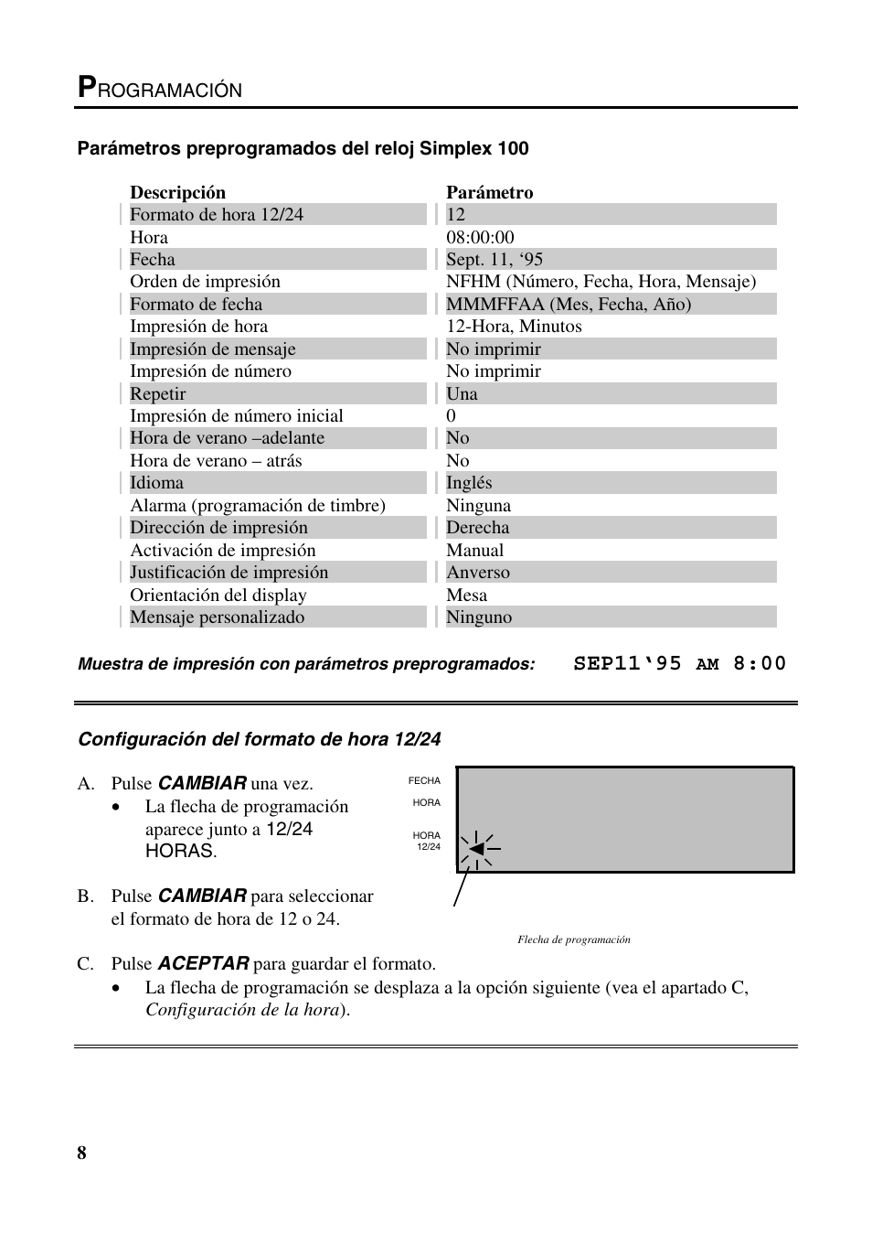 Sep11‘95 | B.C. Time Recorders Simplex Bravo/Combo/100 User Manual | Page 43 / 94