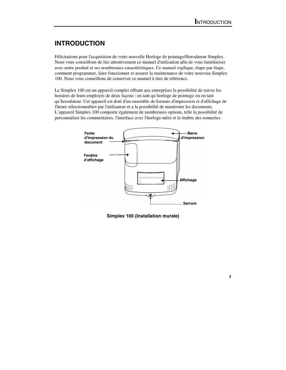 Introduction | B.C. Time Recorders Simplex Bravo/Combo/100 User Manual | Page 66 / 94