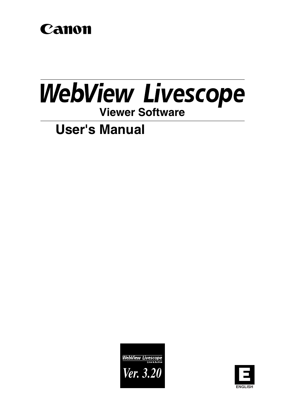 Canon WEBVIEW LIVESCOPE 3.2 User Manual | 56 pages