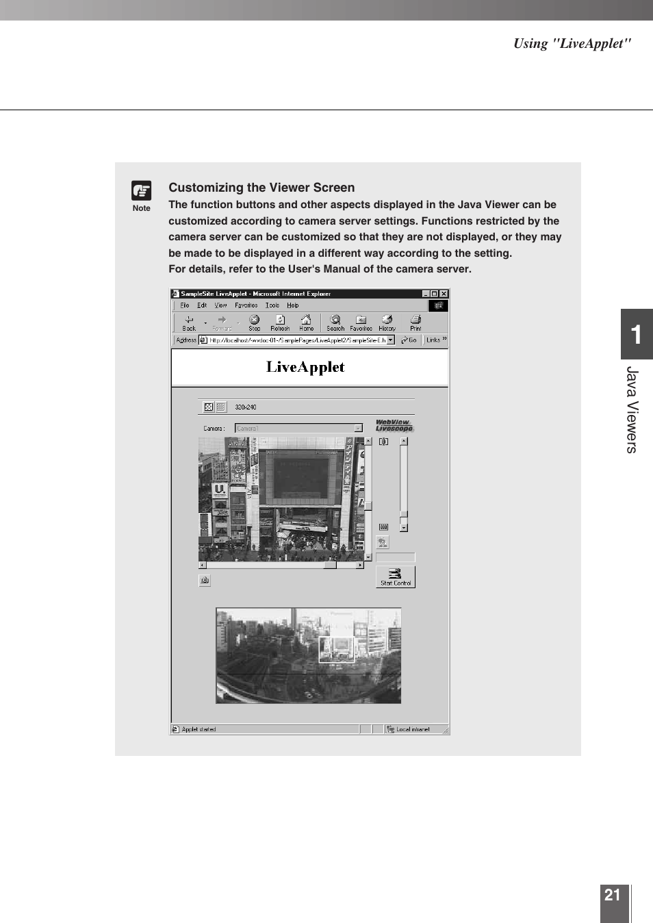 Canon WEBVIEW LIVESCOPE 3.2 User Manual | Page 21 / 56