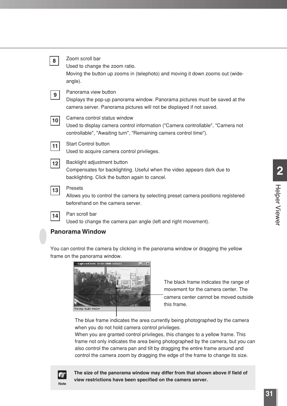 Helper vie w e r | Canon WEBVIEW LIVESCOPE 3.2 User Manual | Page 31 / 56