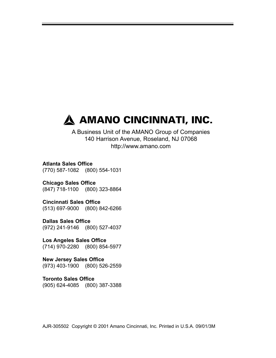 B.C. Time Recorders Amano TCX 21 User Manual | Page 20 / 20