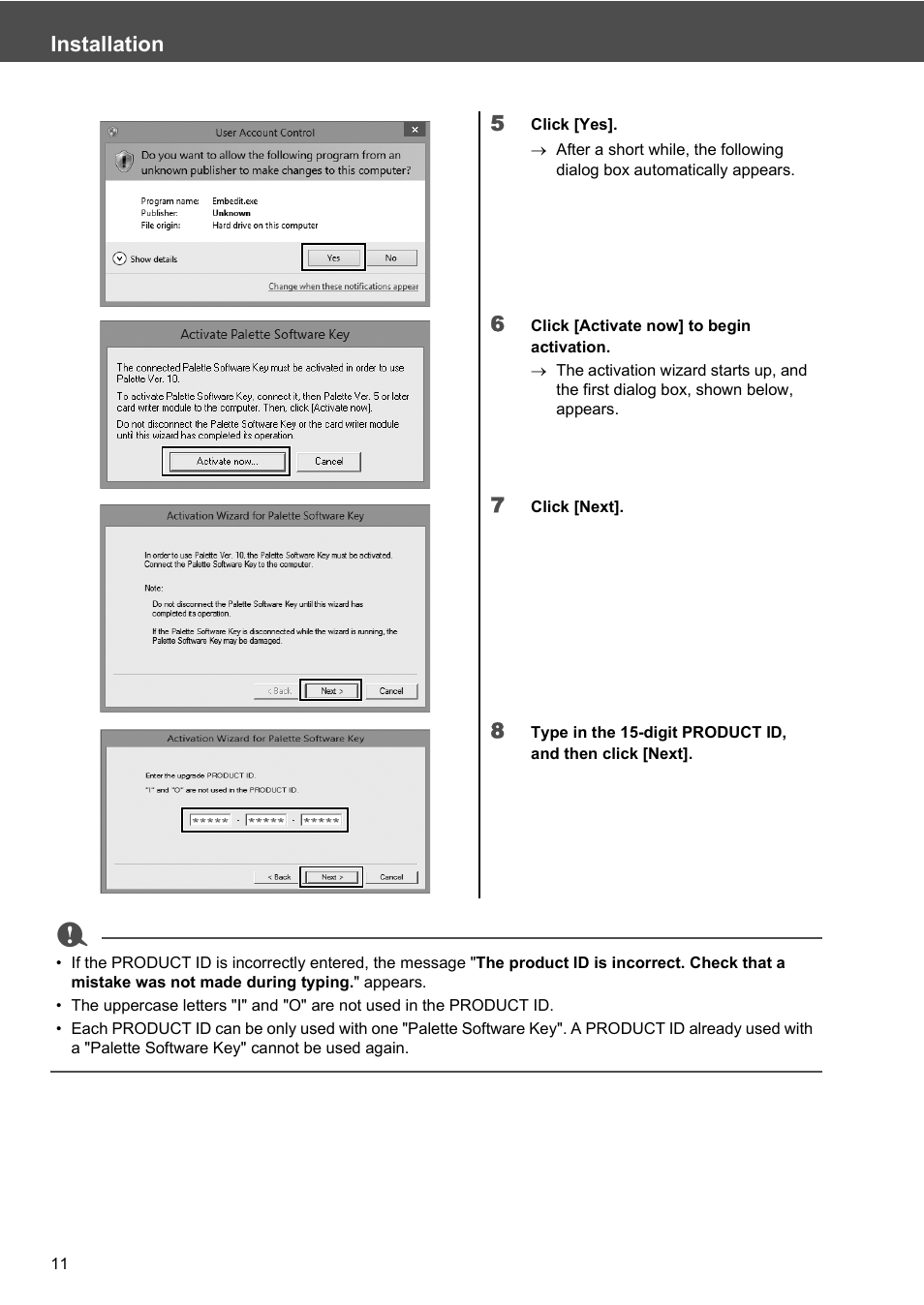 Installation 5 | Baby Lock Palette 10 (ECS10) Reference Guide User Manual | Page 20 / 116