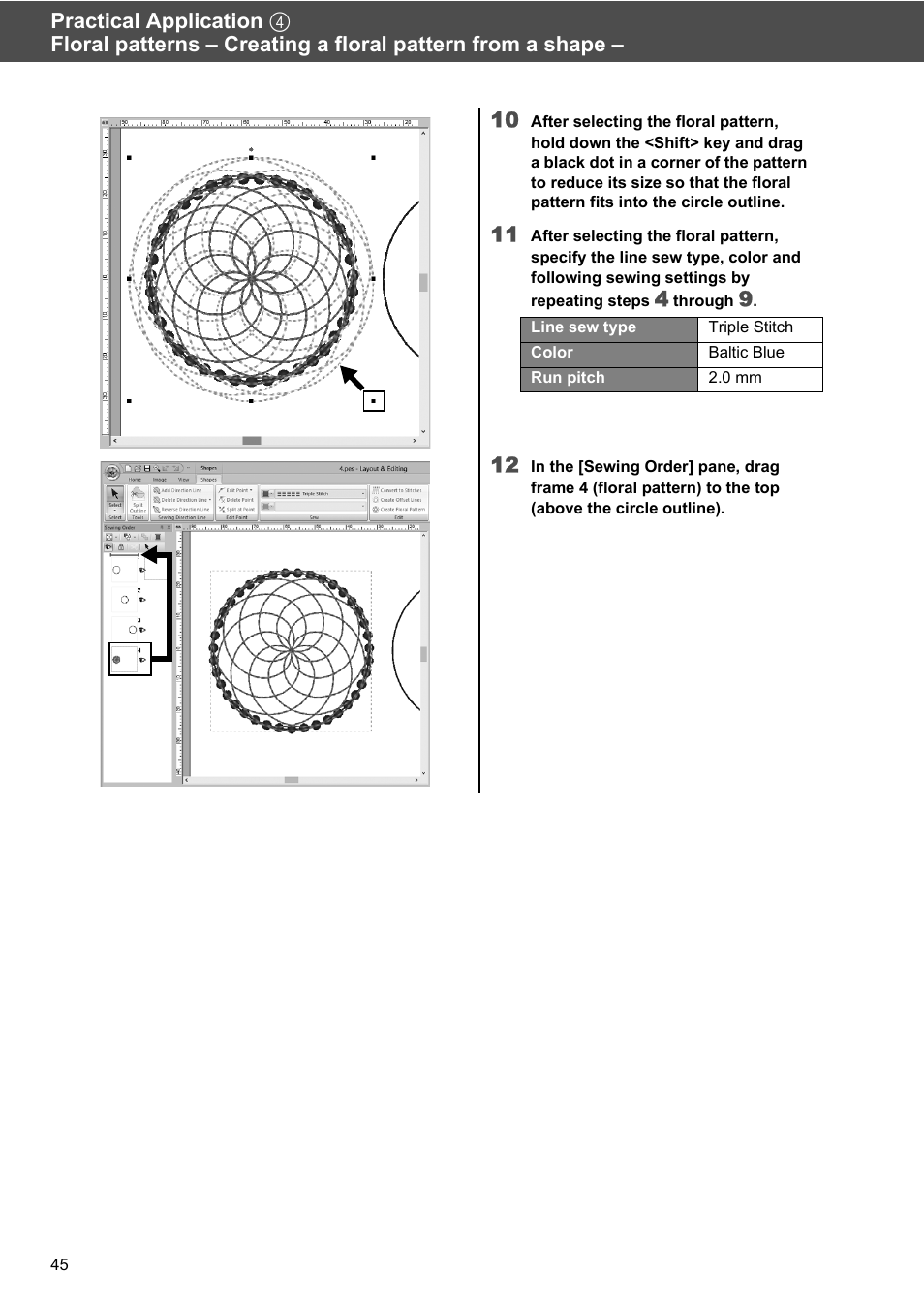 Baby Lock Palette 10 (ECS10) Reference Guide User Manual | Page 54 / 116