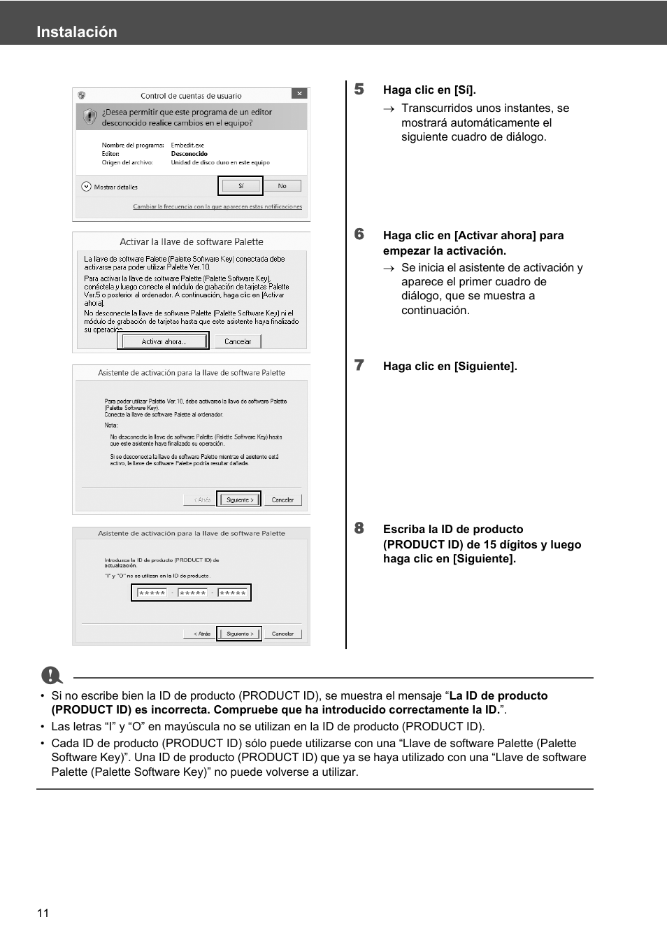 Instalación 5 | Baby Lock Palette 10 (ECS10) Reference Guide User Manual | Page 90 / 116