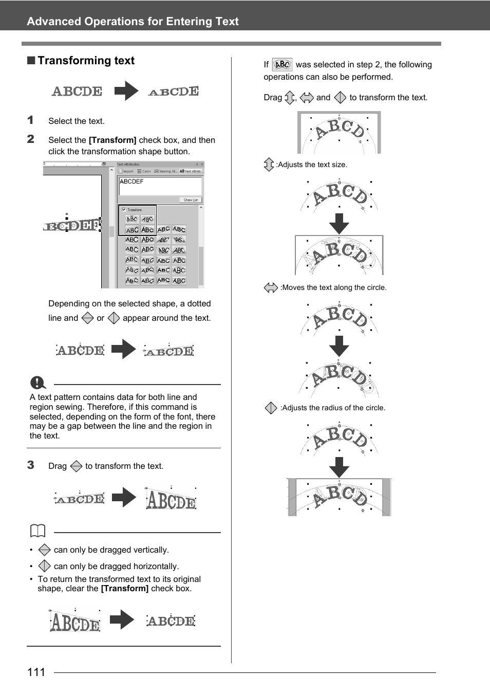 Baby Lock Palette 10 (ECS10) Instruction Manual User Manual | Page 112 / 356