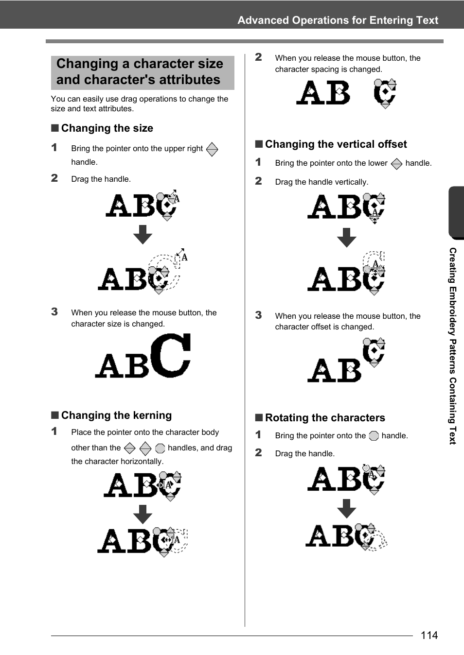 Baby Lock Palette 10 (ECS10) Instruction Manual User Manual | Page 115 / 356