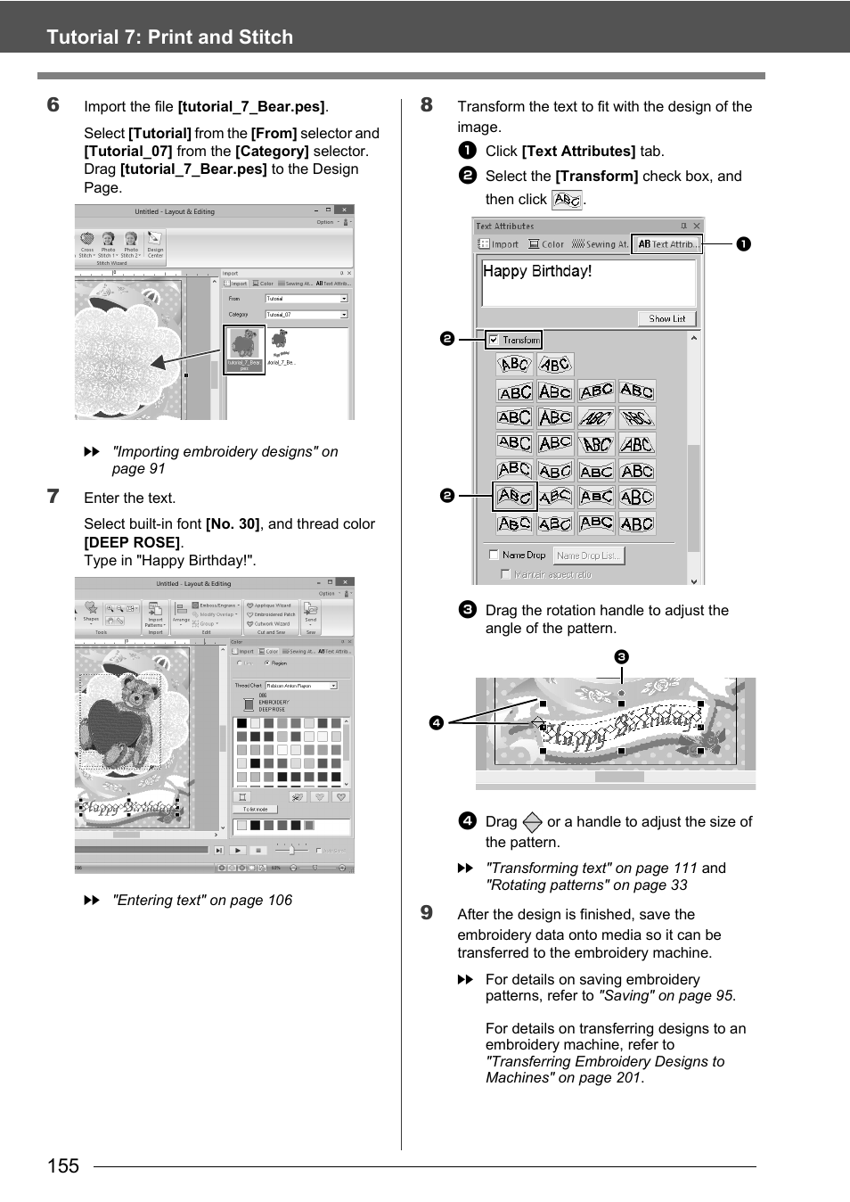 Baby Lock Palette 10 (ECS10) Instruction Manual User Manual | Page 156 / 356