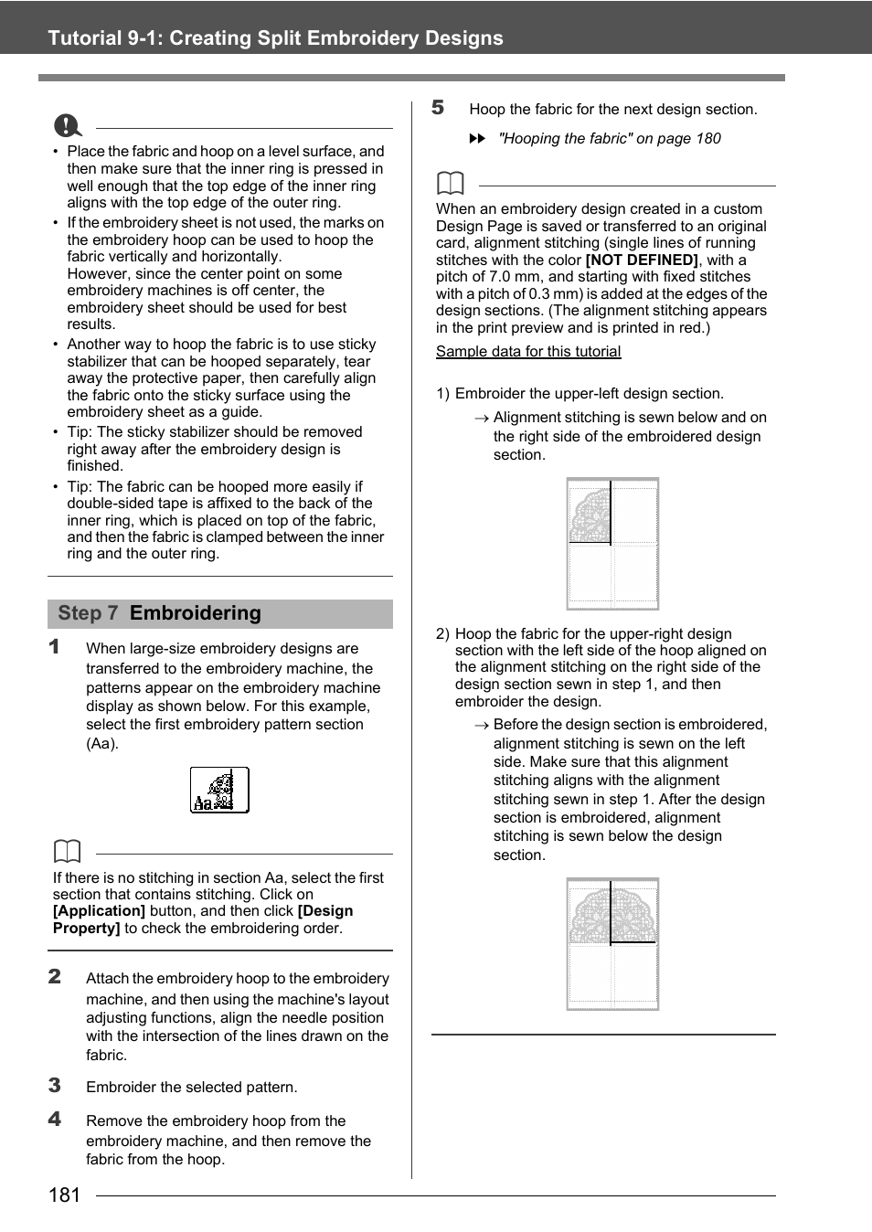 Step 7 embroidering | Baby Lock Palette 10 (ECS10) Instruction Manual User Manual | Page 182 / 356
