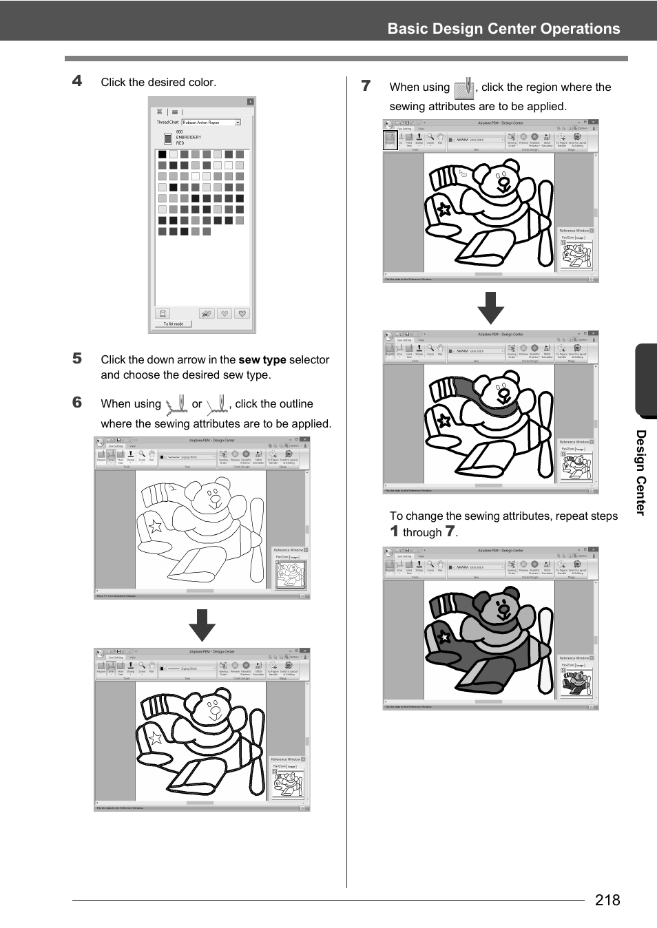 Basic design center operations 4 | Baby Lock Palette 10 (ECS10) Instruction Manual User Manual | Page 219 / 356