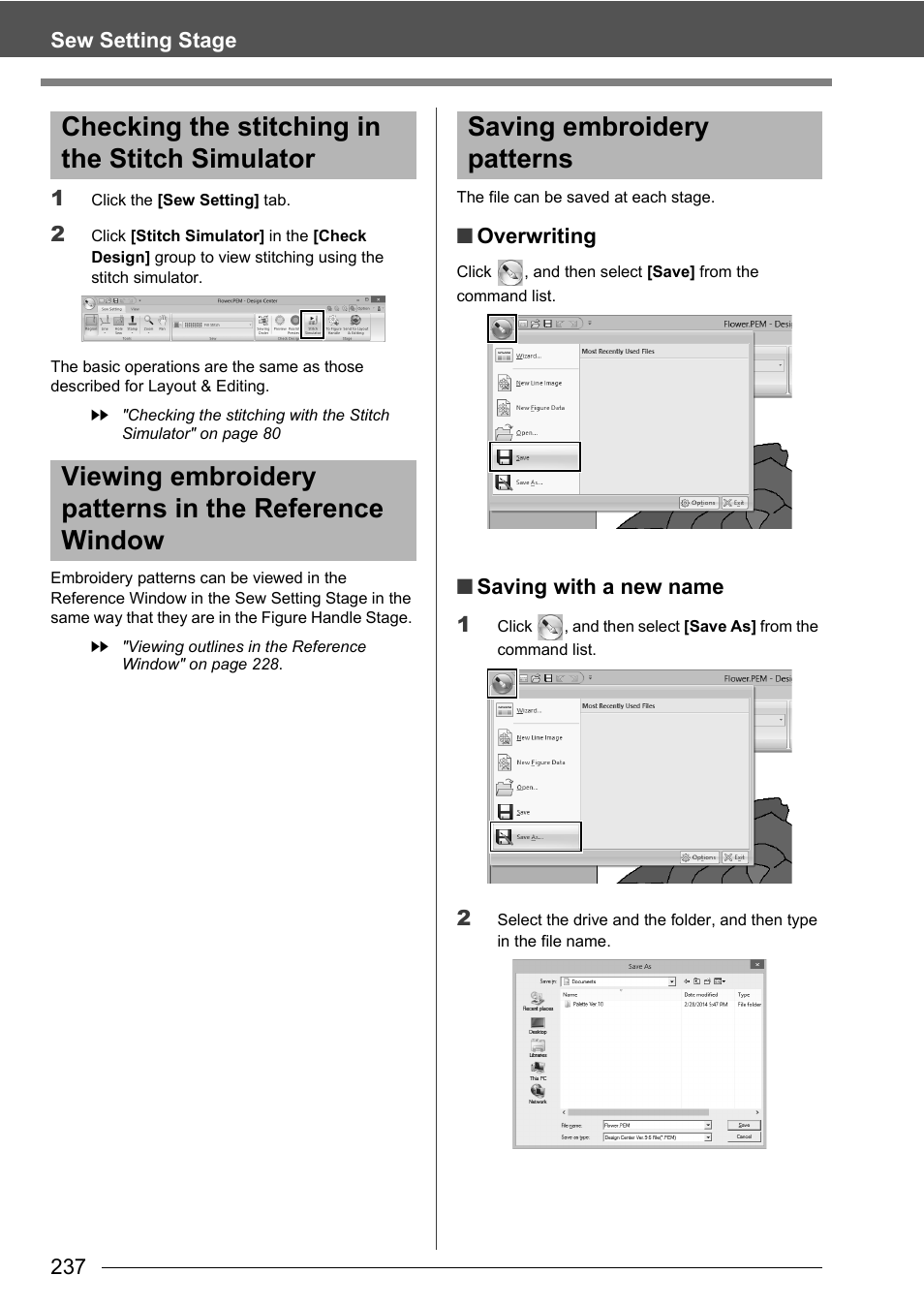Baby Lock Palette 10 (ECS10) Instruction Manual User Manual | Page 238 / 356