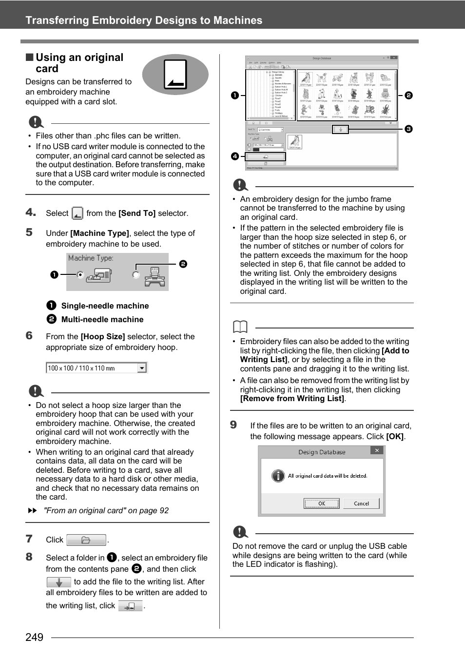 Baby Lock Palette 10 (ECS10) Instruction Manual User Manual | Page 250 / 356