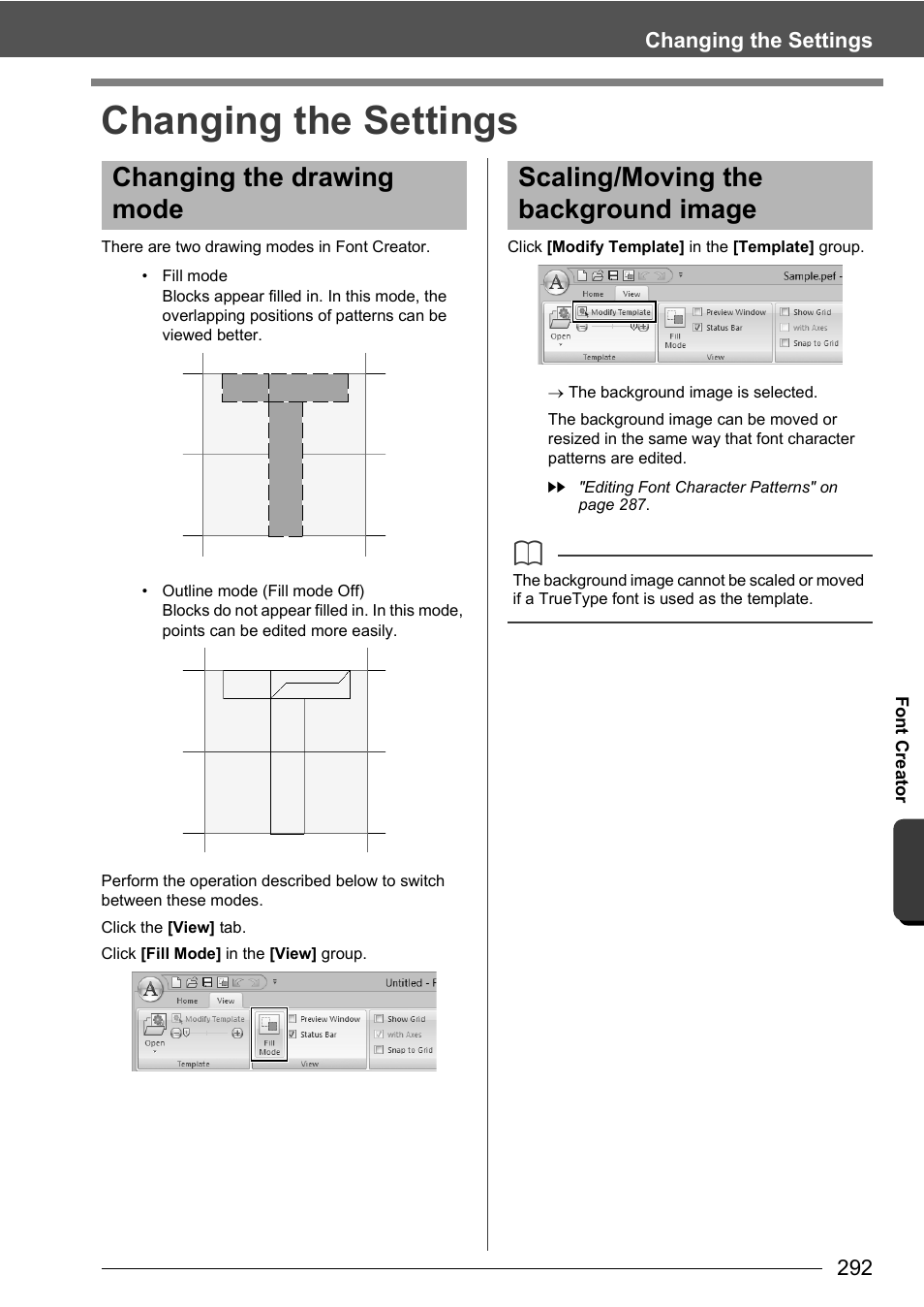 Changing the settings | Baby Lock Palette 10 (ECS10) Instruction Manual User Manual | Page 293 / 356