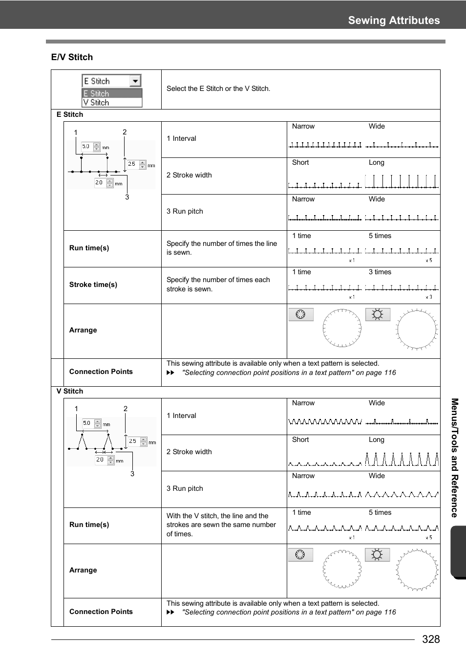 Sewing attributes | Baby Lock Palette 10 (ECS10) Instruction Manual User Manual | Page 329 / 356