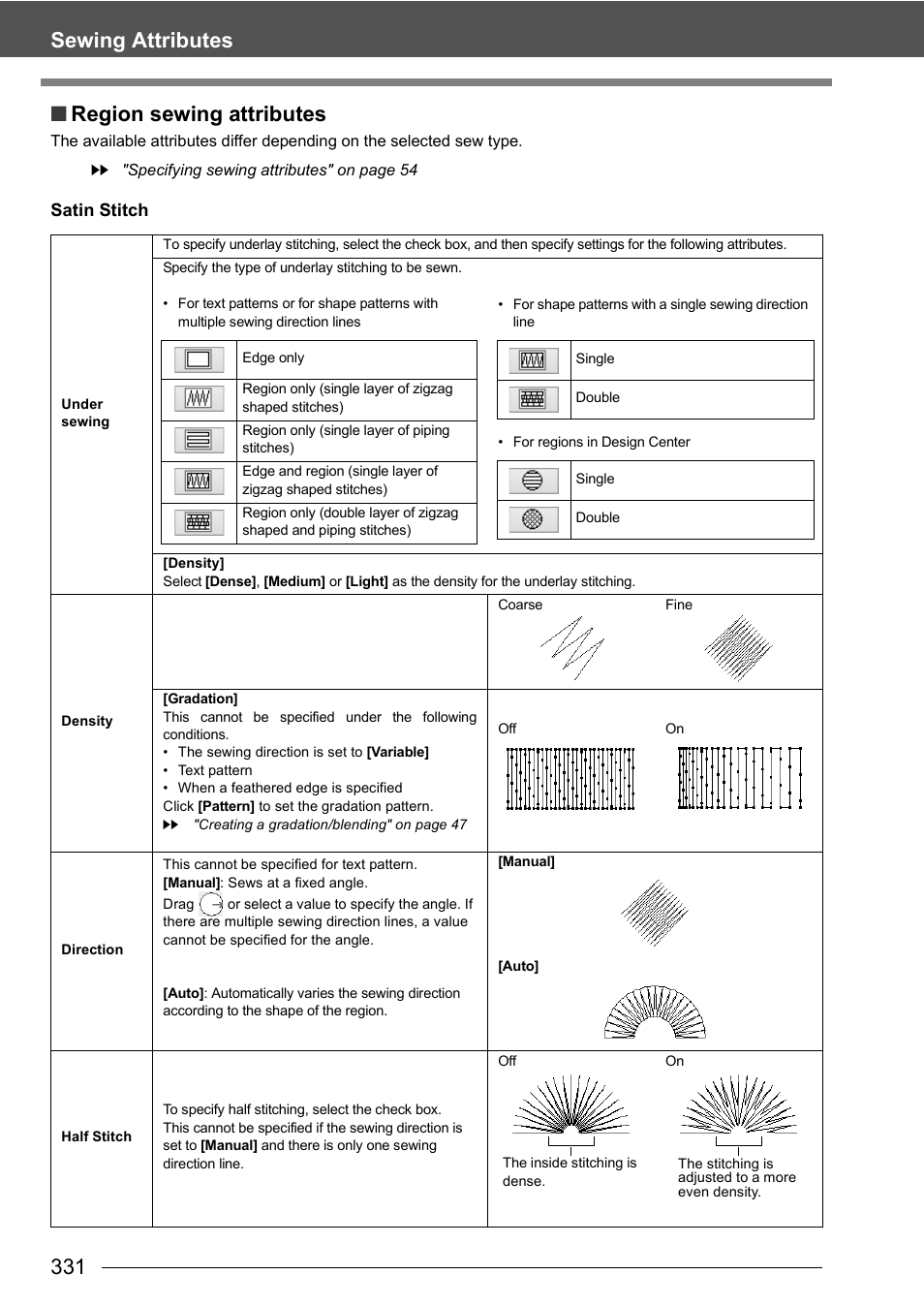 331 sewing attributes ■ region sewing attributes | Baby Lock Palette 10 (ECS10) Instruction Manual User Manual | Page 332 / 356