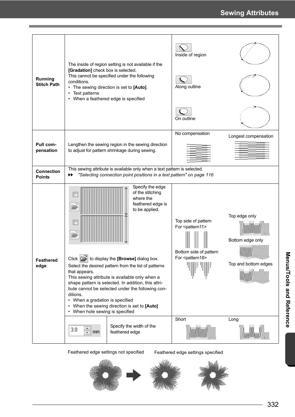 Sewing attributes | Baby Lock Palette 10 (ECS10) Instruction Manual User Manual | Page 333 / 356