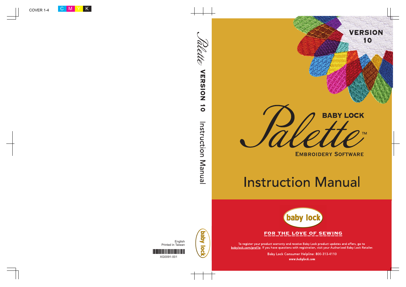 C m y k | Baby Lock Palette 10 (ECS10) Instruction Manual User Manual | Page 356 / 356