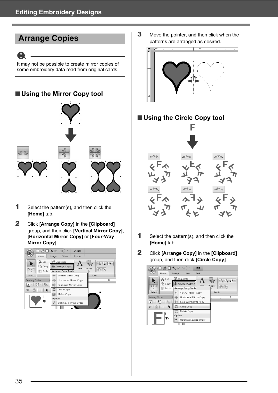 Arrange copies | Baby Lock Palette 10 (ECS10) Instruction Manual User Manual | Page 36 / 356