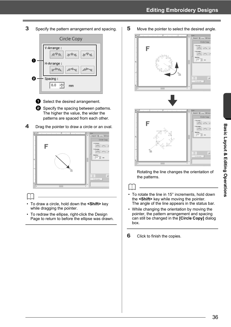 36 editing embroidery designs | Baby Lock Palette 10 (ECS10) Instruction Manual User Manual | Page 37 / 356