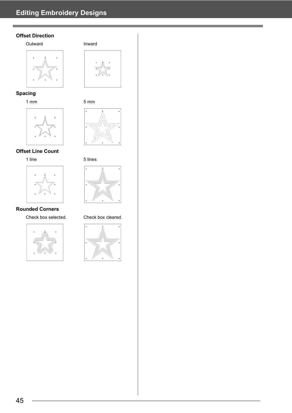 45 editing embroidery designs | Baby Lock Palette 10 (ECS10) Instruction Manual User Manual | Page 46 / 356