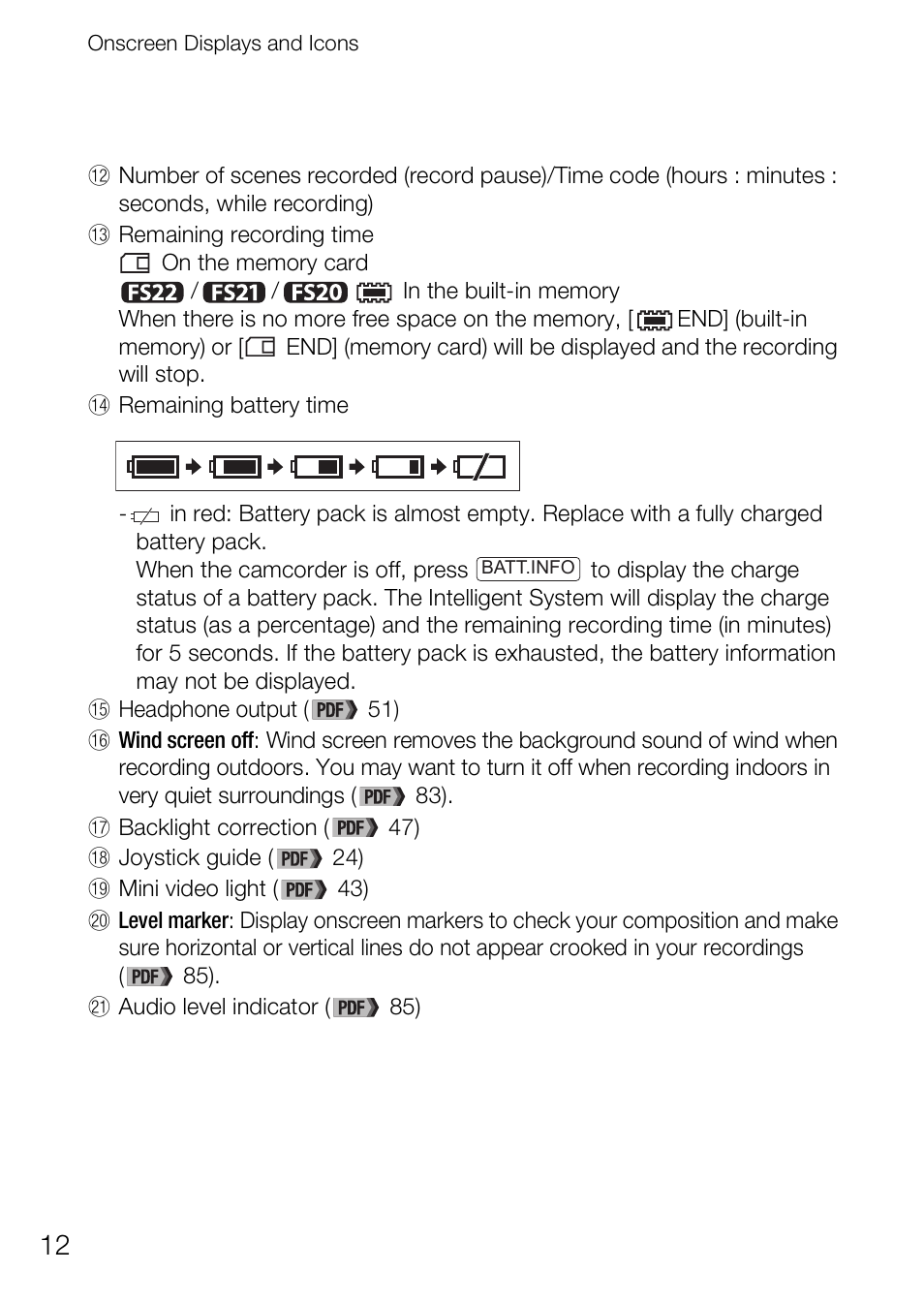 Canon Digital Video Camcorder FS200 User Manual | Page 12 / 50
