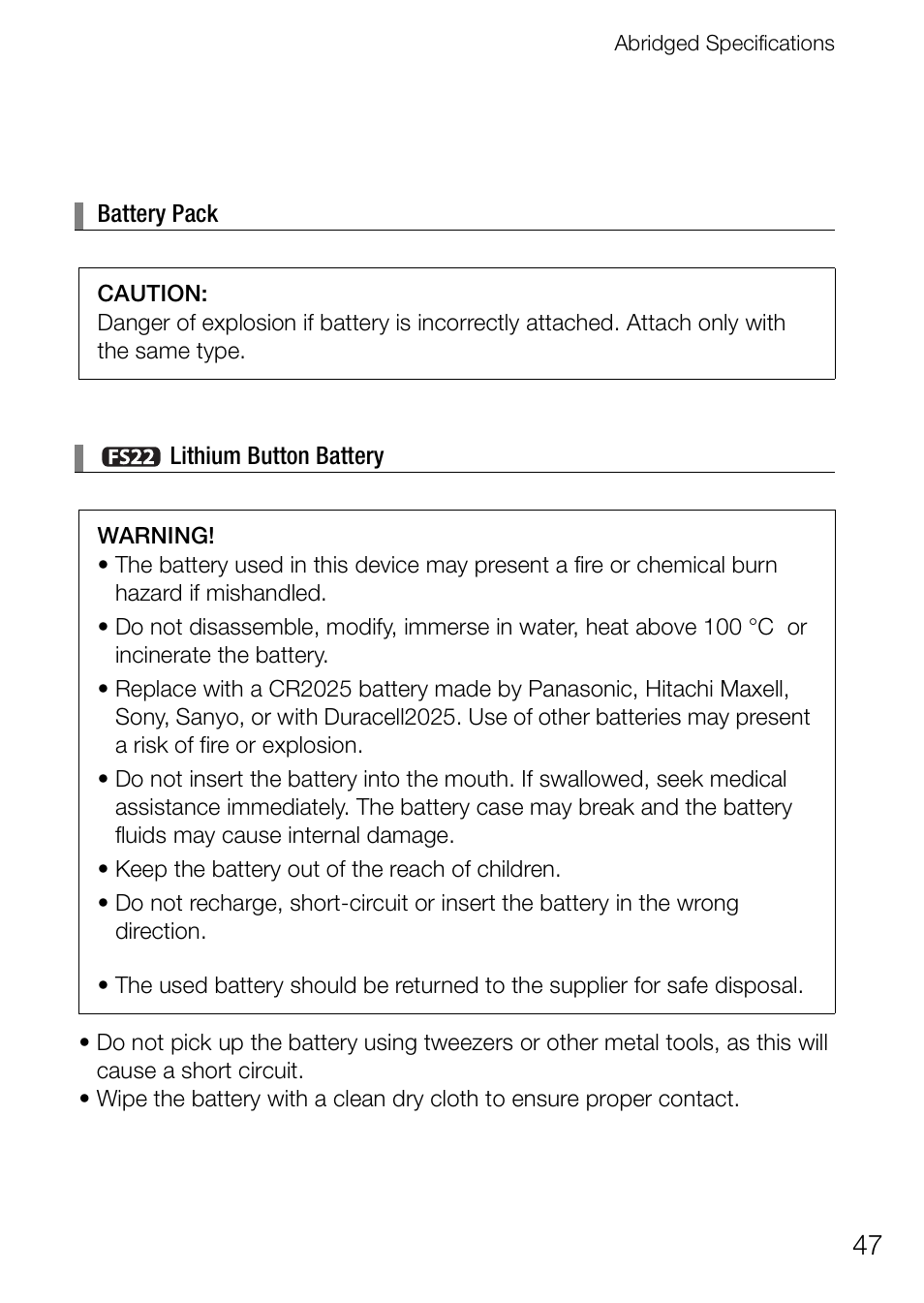 Canon Digital Video Camcorder FS200 User Manual | Page 47 / 50