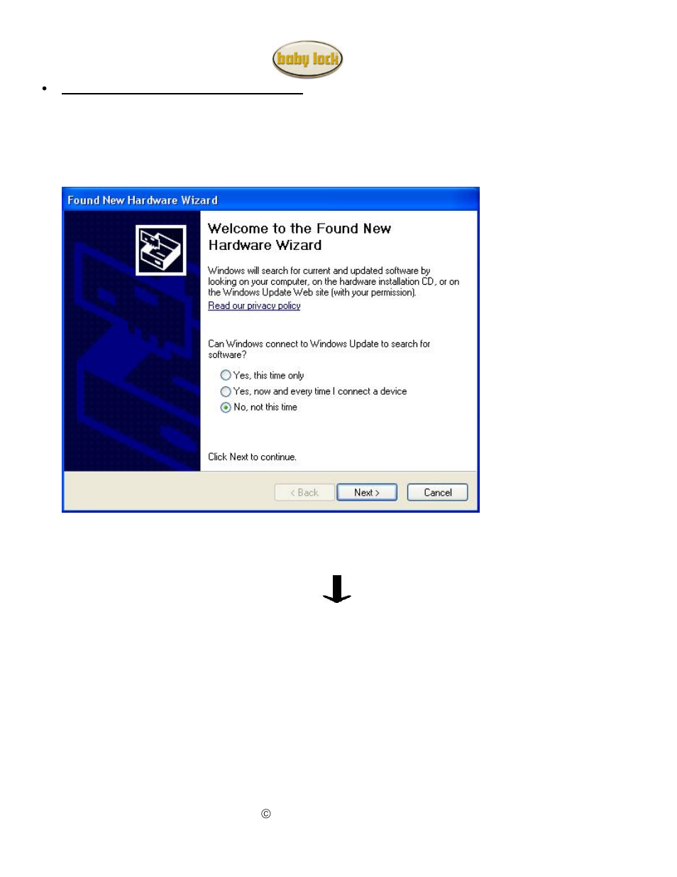 Baby Lock Palette PTS (ф) Ver.1.07 Update for Windows XP/2000 User Manual | Page 6 / 8