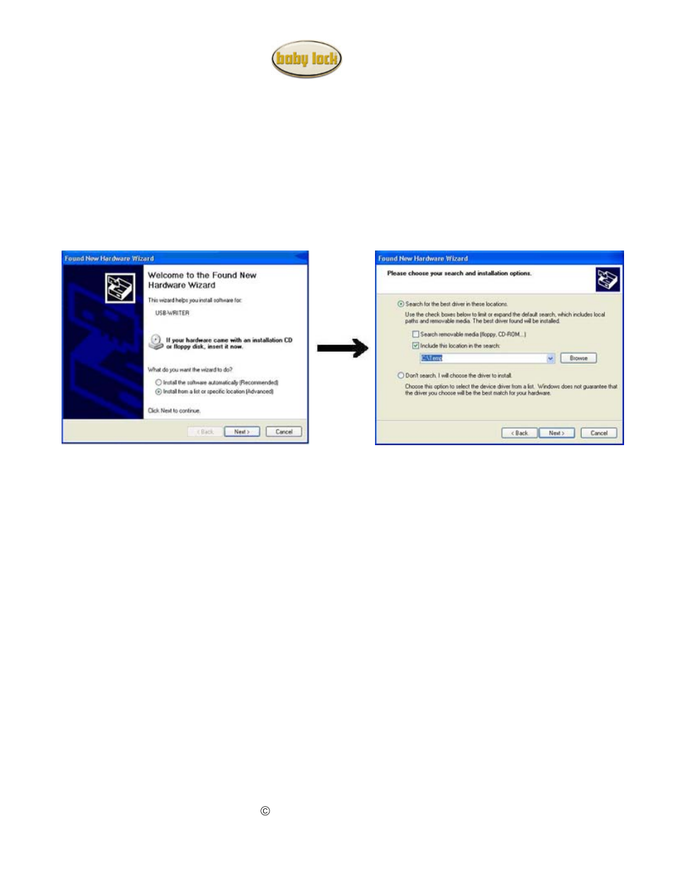 Baby Lock Palette PTS (ф) Ver.1.07 Update for Windows XP/2000 User Manual | Page 8 / 8
