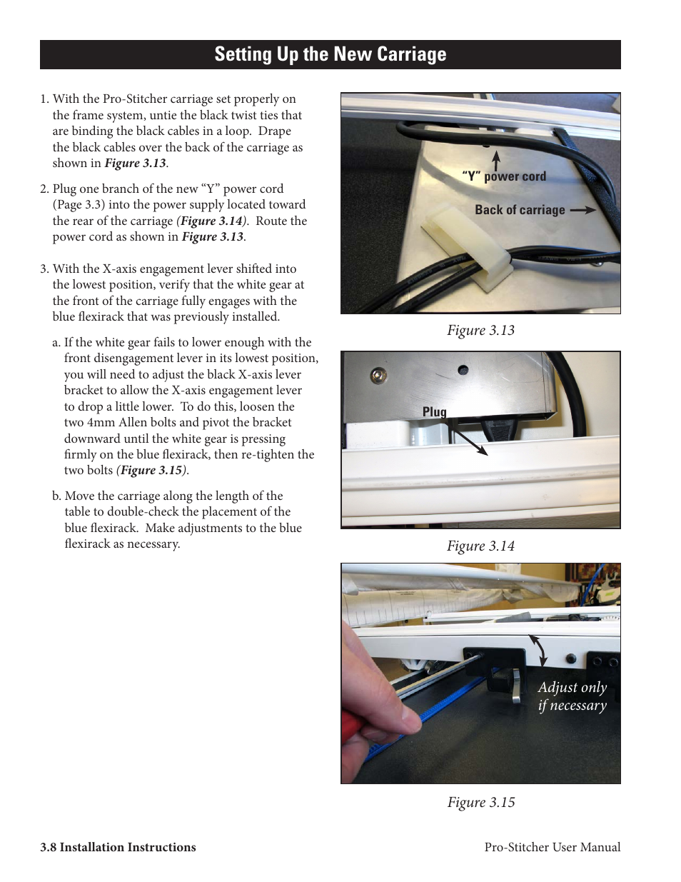Setting up the new carriage | Baby Lock ProStitcher Version 14.04.0051 (BLPS2) Instruction and Reference Guide User Manual | Page 13 / 75