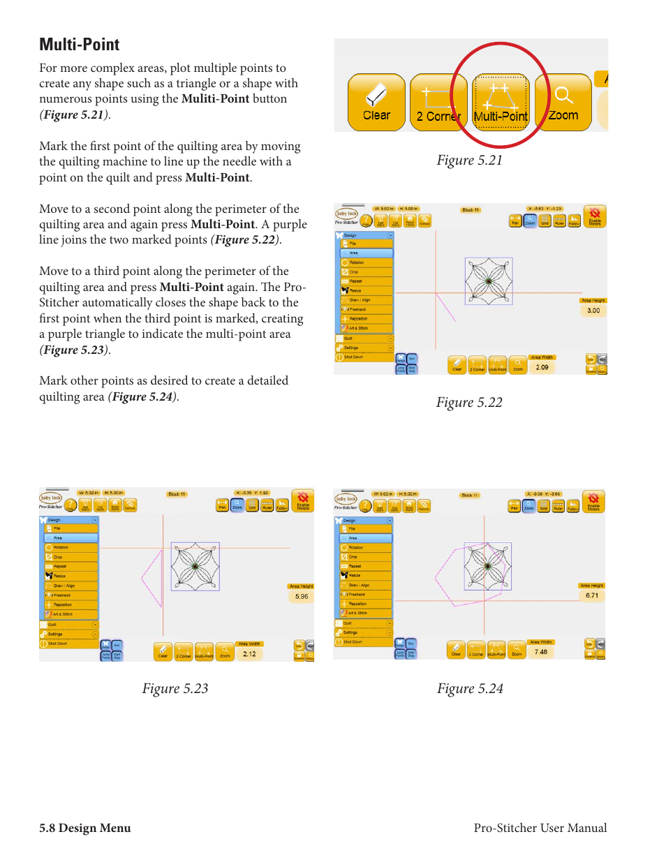 Multi-point | Baby Lock ProStitcher Version 14.04.0051 (BLPS2) Instruction and Reference Guide User Manual | Page 35 / 75