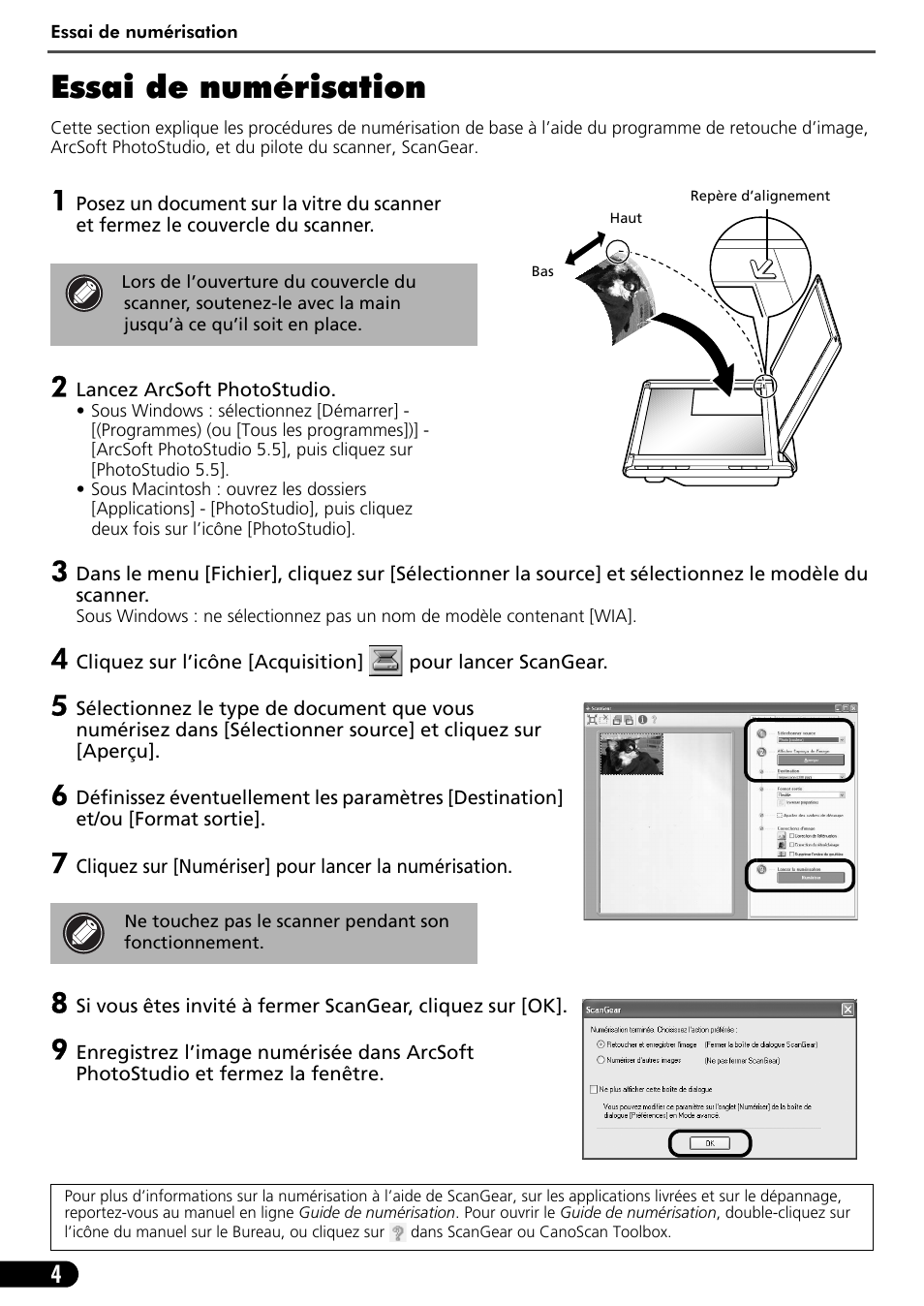 Essai de numérisation | Canon CANOSCAN LIDE 600F User Manual | Page 15 / 73