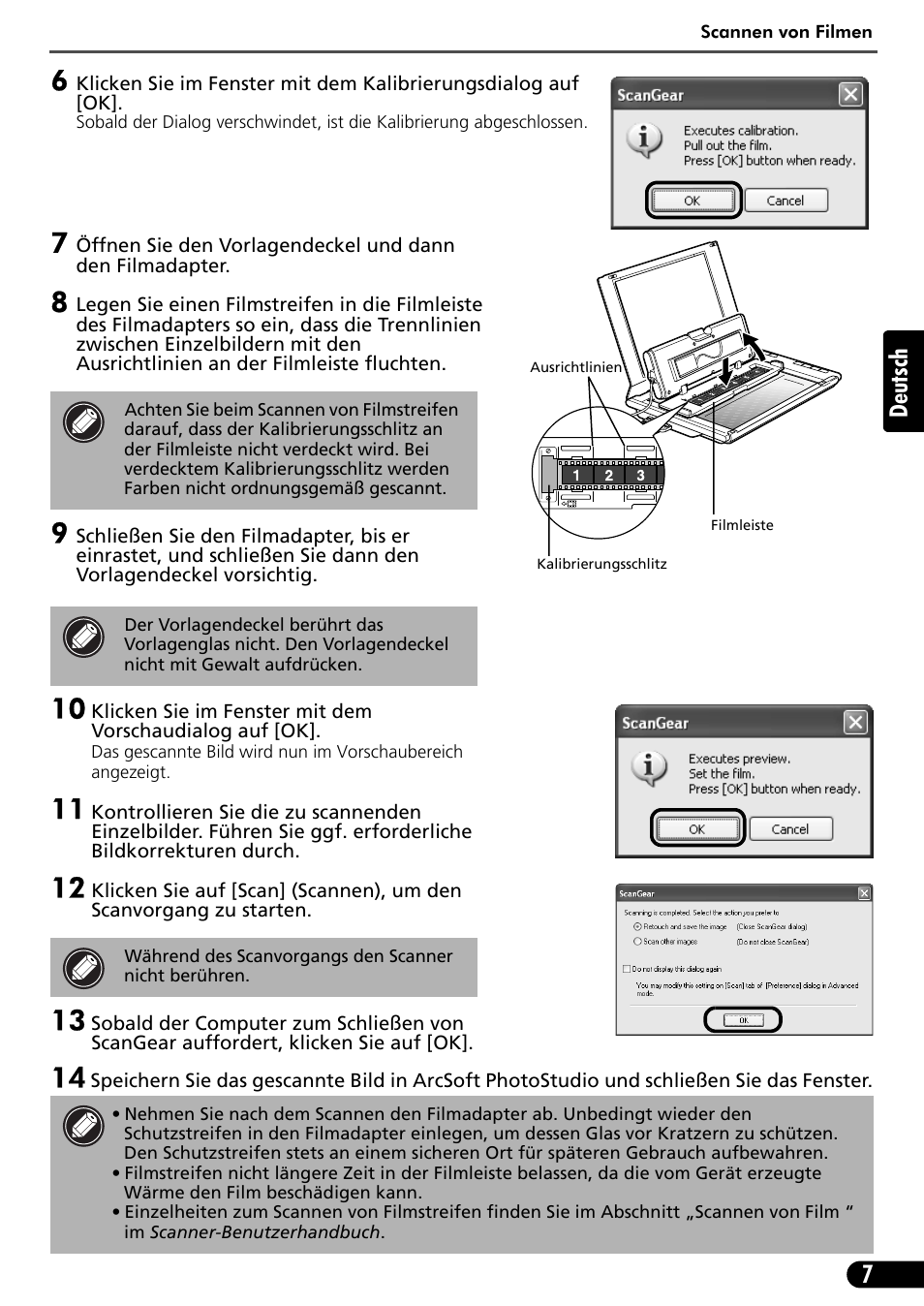 7deutsch | Canon CANOSCAN LIDE 600F User Manual | Page 28 / 73