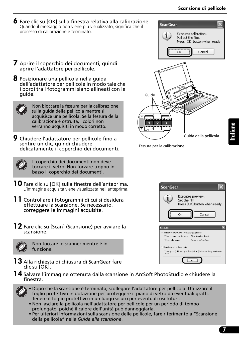 7italiano | Canon CANOSCAN LIDE 600F User Manual | Page 38 / 73