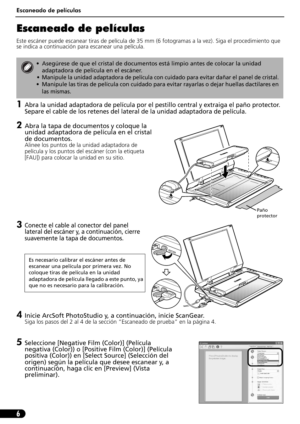 Escaneado de películas | Canon CANOSCAN LIDE 600F User Manual | Page 47 / 73
