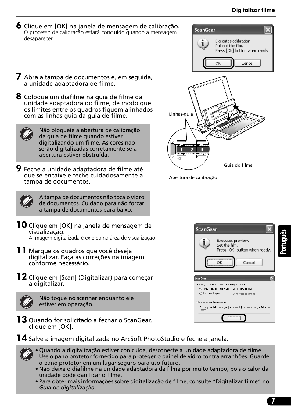 7po rtuguês | Canon CANOSCAN LIDE 600F User Manual | Page 58 / 73