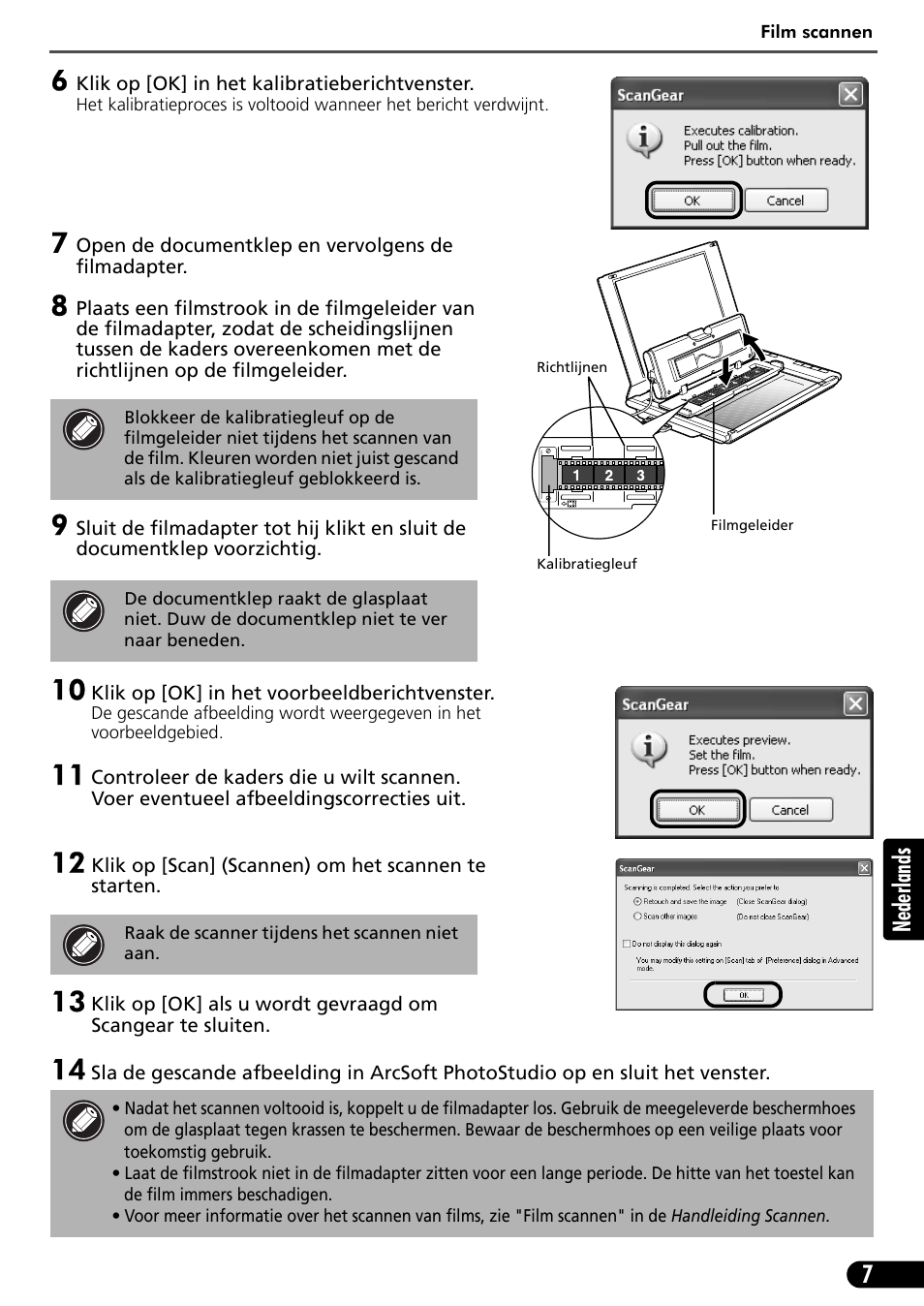 7nederlands | Canon CANOSCAN LIDE 600F User Manual | Page 68 / 73