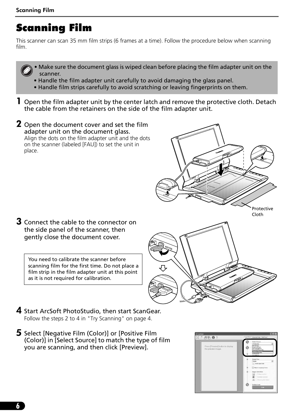 Scanning film | Canon CANOSCAN LIDE 600F User Manual | Page 7 / 73