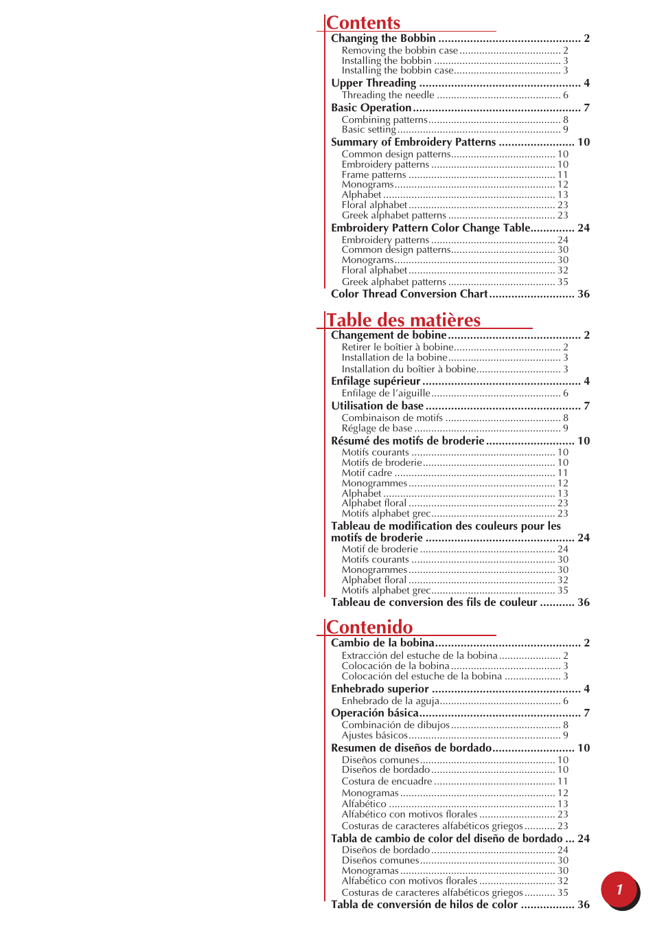 Baby Lock Endurance 2 (BND9-2) Quick Reference Guide User Manual | Page 3 / 44