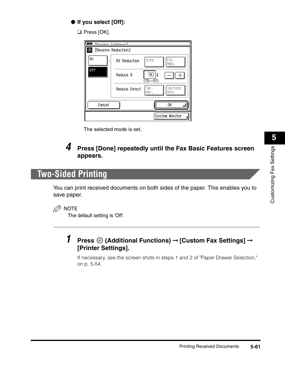 Two-sided printing, Two-sided printing -61, Two-sided printing," on p. 5-61 | Canon IMAGERUNNER 2230 User Manual | Page 227 / 352