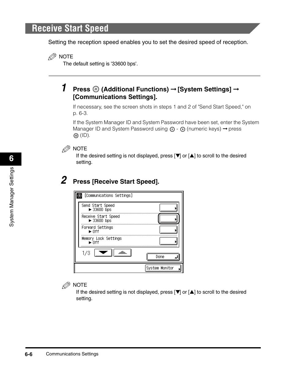 Receive start speed, Receive start speed -6 | Canon IMAGERUNNER 2230 User Manual | Page 262 / 352