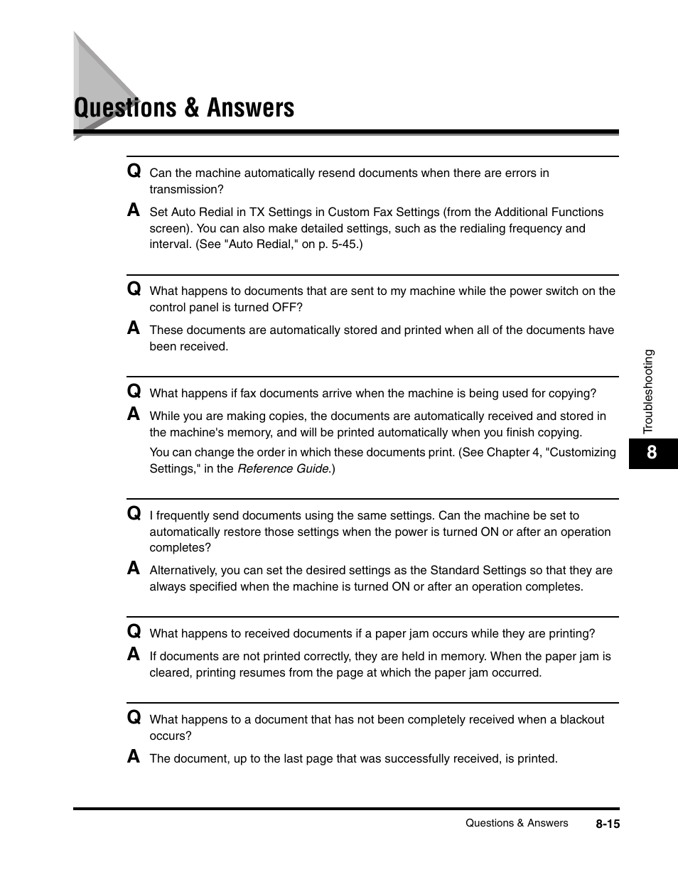 Questions & answers, Questions & answers -15 | Canon IMAGERUNNER 2230 User Manual | Page 323 / 352