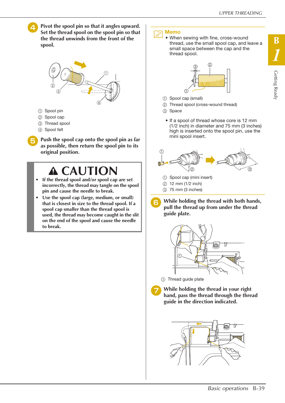 Caution | Baby Lock Spirit (BLPY) Instruction and Reference Guide User Manual | Page 41 / 184