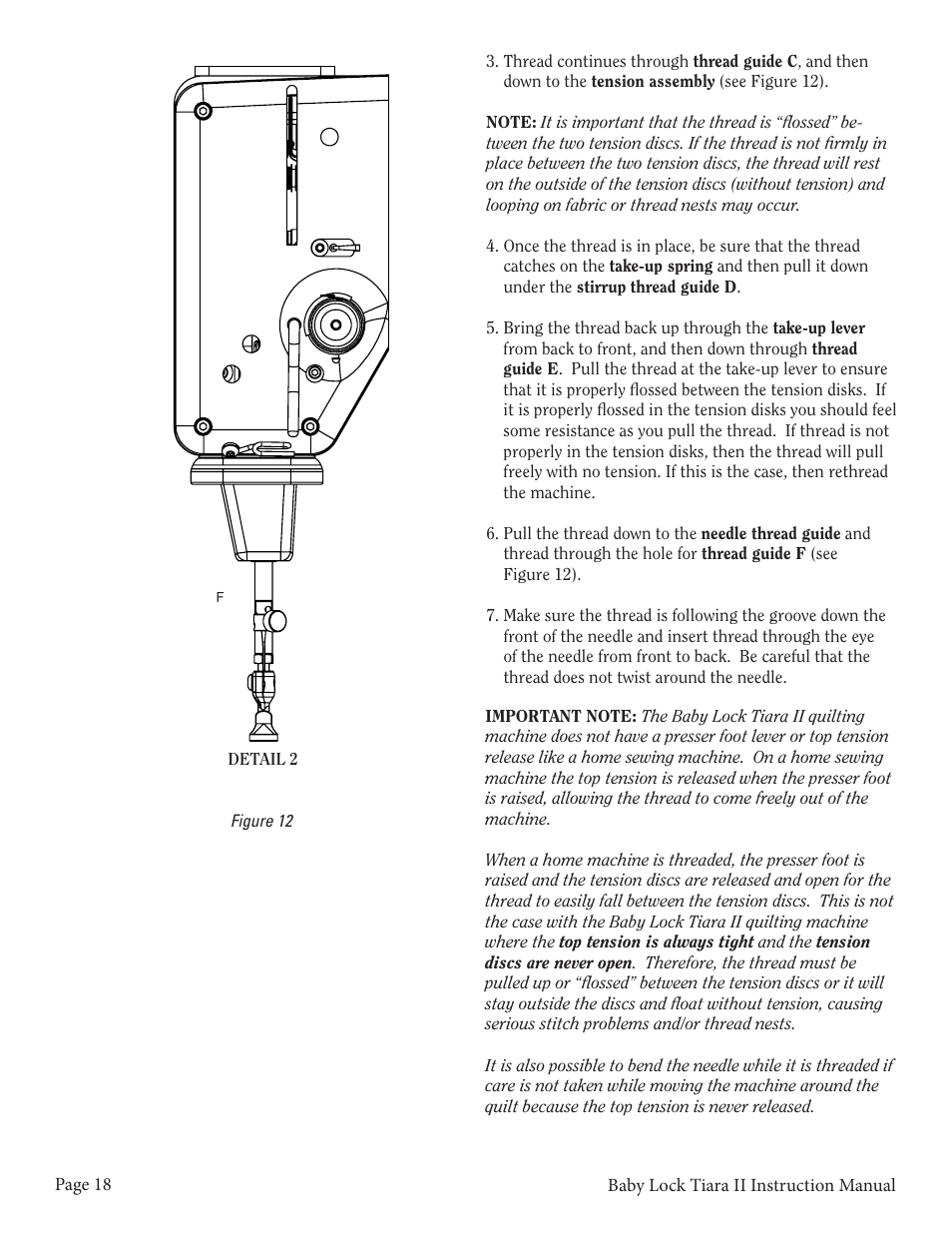 Baby Lock Tiara II (BLTR16-2) Instruction and Reference Guide User Manual | Page 19 / 34