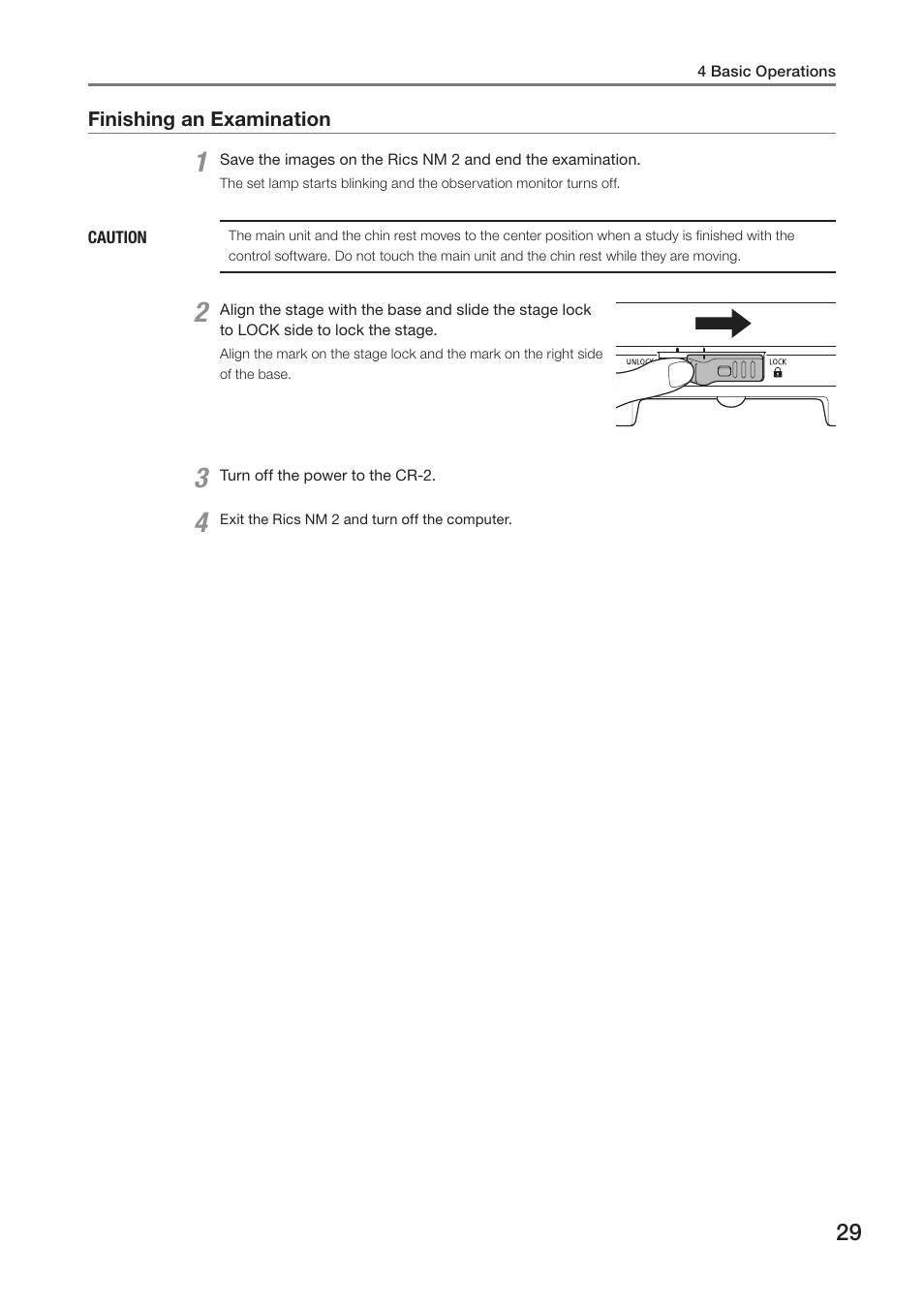 Finishing an examination | Canon CR-2 User Manual | Page 29 / 48