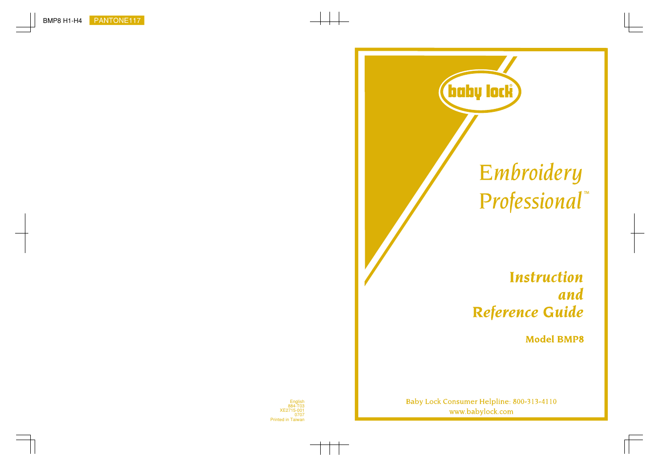 Baby Lock EmbroideryPro_BMP8_InstructionRef (BMP8) Instruction and Reference Guide User Manual | 238 pages